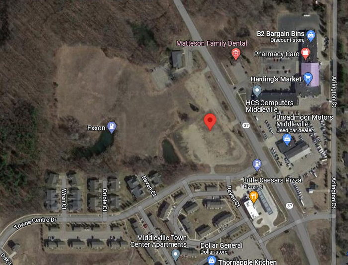 Middle Villa Inn and Bowling Alley - Aerial Photo Now An Empty Lot